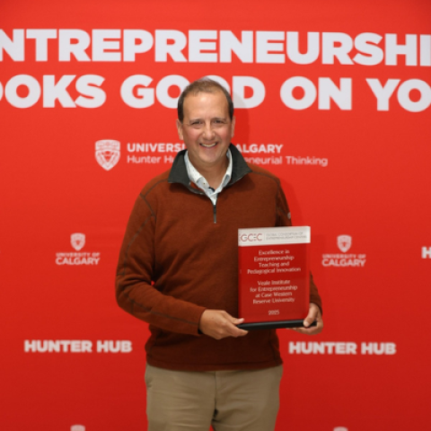 Goldberg accepting the award