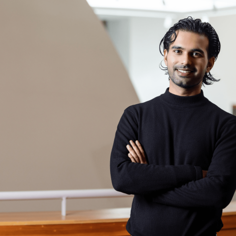 Aasif Shah in the Peter B Lewis Building
