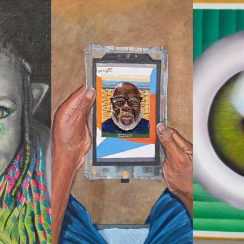 Compilation photo of artwork from artists who are incarcerated at Grafton Correctional Institution.