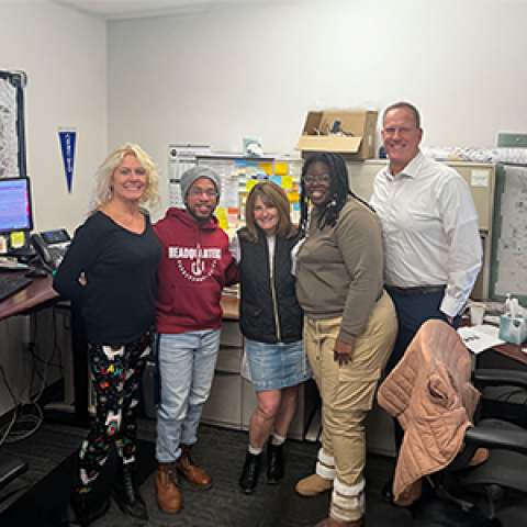 CPFM customer service staff with vice president Dean Tufts