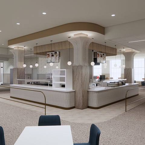 3D rendering of new island at Tomlinson Hall