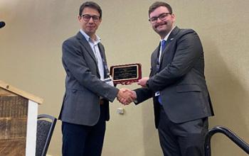 Fourth-year Ryan Eaton receives the Electronics Division of the American Ceramic Society’s 2025 Lewis C. Hoffman Scholarship award