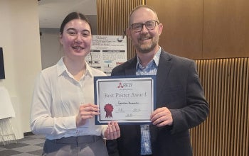 Materials science and engineering student Caroline Kromalic receives Best Poster award at the MDS-Rely Spring Meeting