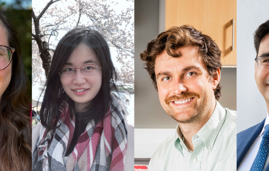 Compilation image of Alexis Block, Jing Ma, Luke Osborn and Abhinendra Singh