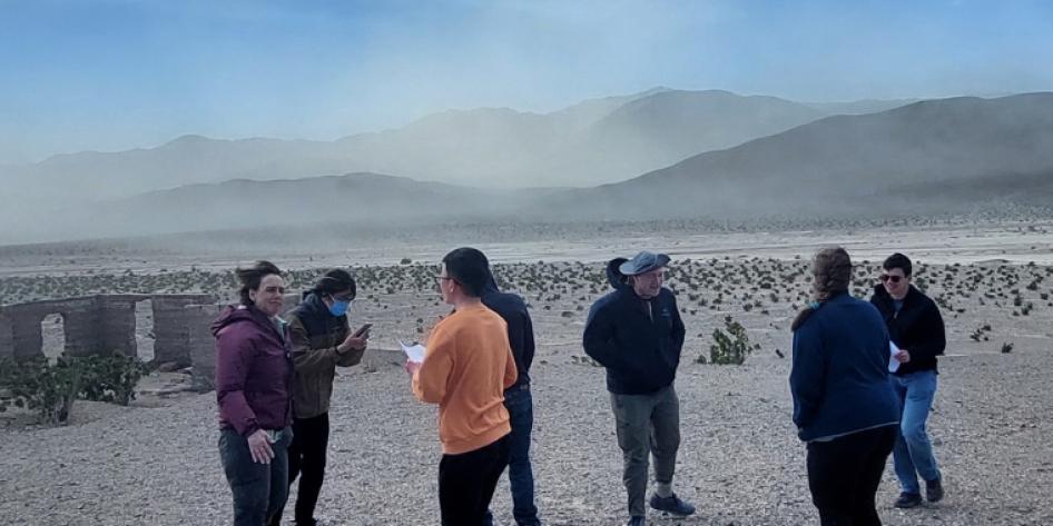 Patricia Carrig and other geologists in Death Valley