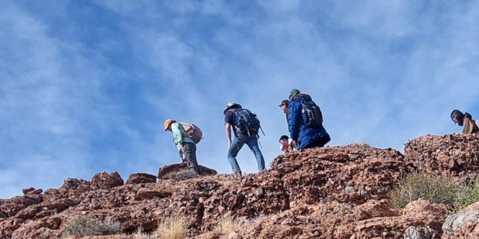 Patricia Carrig and other geologists in Death Valley