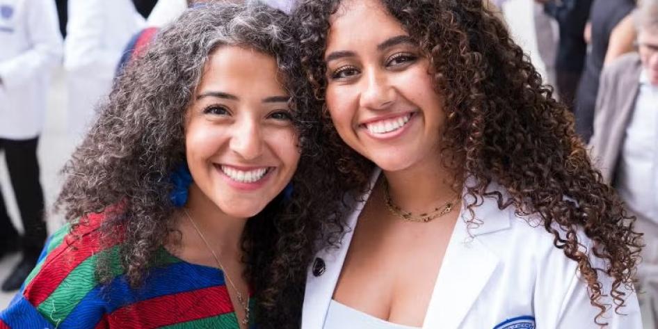 CWRU student and family at White Coat Ceremony