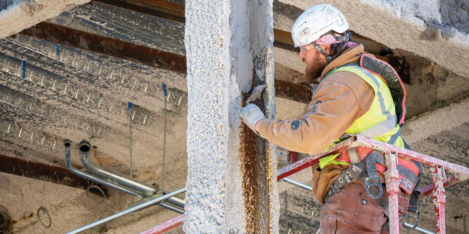 Photo of a construction worker at the ISEB