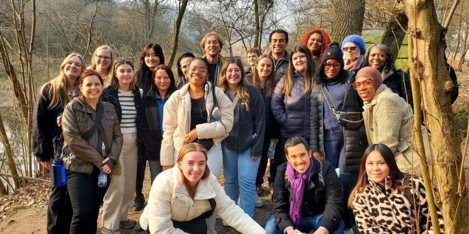 Shyanne Urban with peers from her Invisible Groups in a New Poland program. 