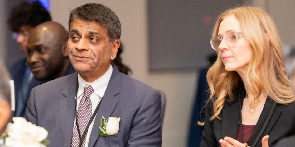 Himanshu Amin at the Hall of Fame dinner 