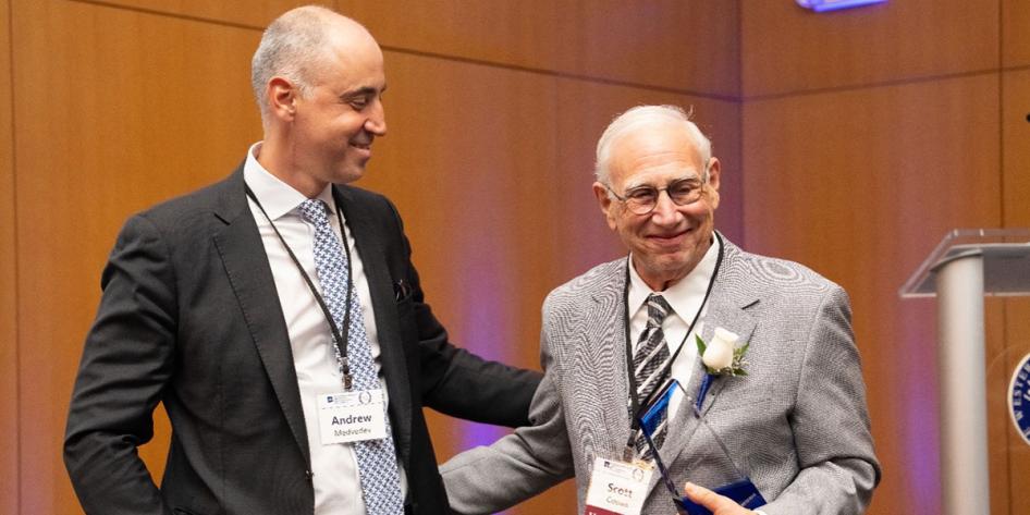 Scott Cowen with Dean Andrew Medvedev