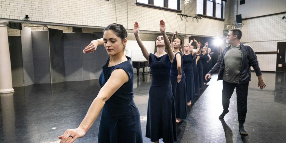 CWRU dancers rehearse "Steps in the Street"