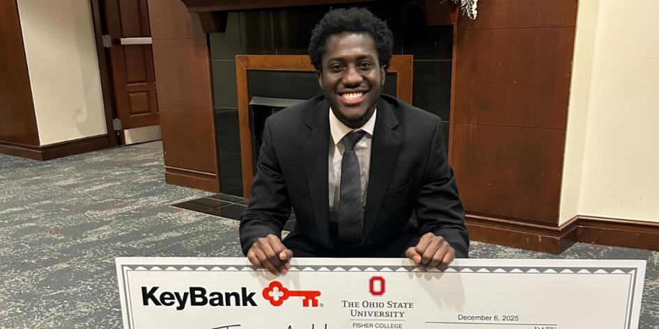 Kofi Osei-Tutu at the 18th annual KeyBank Leadership and Creativity Undergraduate Student Symposium. 