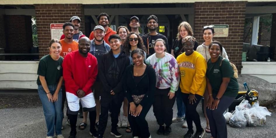 Nyla Williams and other CWRU students volunteer at beach clean up event hosted by Street Law. 