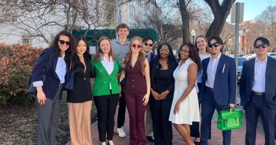 The inaugural class of the “Washington, D.C. Trek: Exploring the Political Ecosystem and Career Paths” course. 