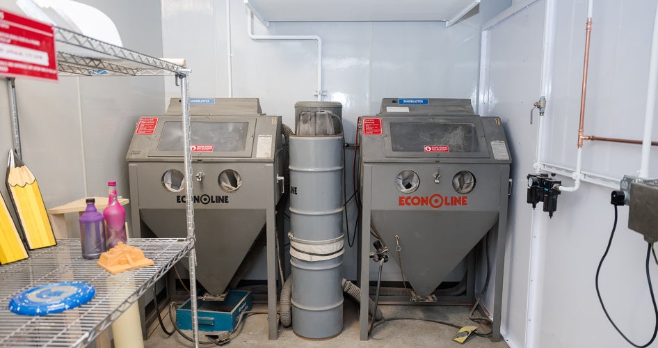 Inside the paint and coatings studio at think[box]