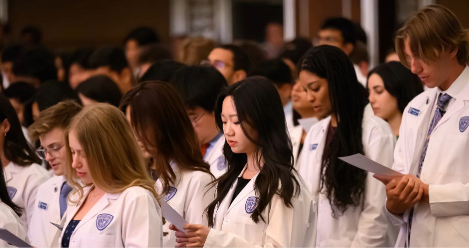 students reciting the Hippocratic Oath