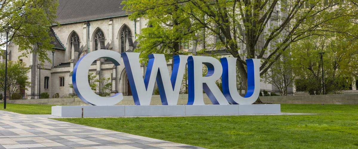CWRU Sign on Campus