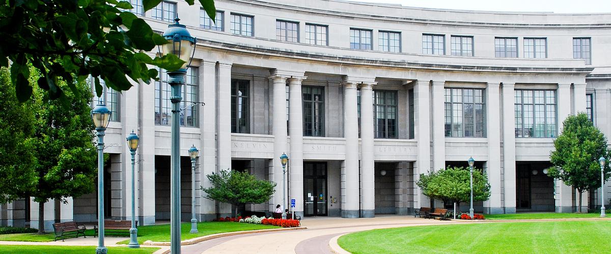 Outdoor picture of front of building on the Quad