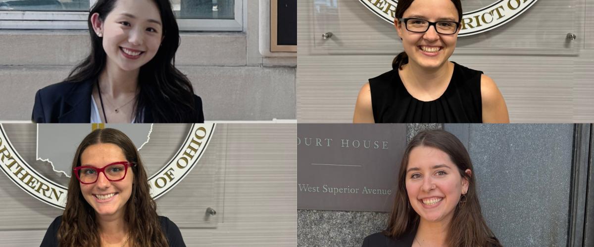 Compilation photo of Sarah Park, Angelina Booher, Molly Fank and Emma Baughman.