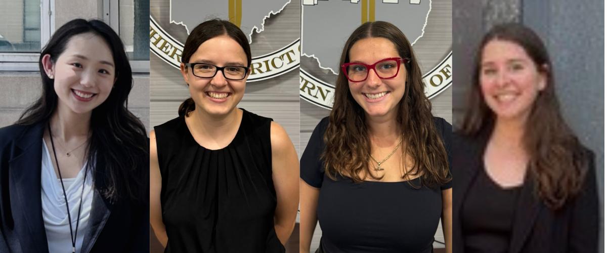 Compilation photo of Sarah Park, Angelina Booher, Molly Fank and Emma Baughman.