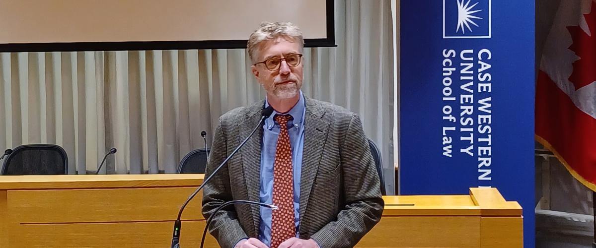 Roger Colinvaux presenting the Norman Sugarman Lecture at the CWRU School of Law