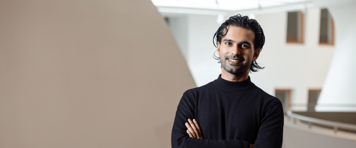 Aasif Shah in the Peter B Lewis Building