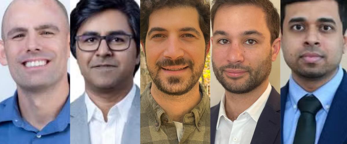 Compilation photo of Brian Krupp, Neamul Khansur, Samuel Root, Zachary Patterson and Sumon Biswas.