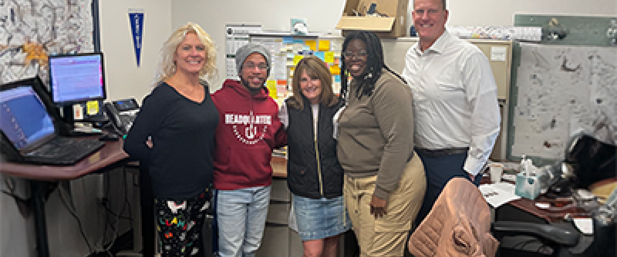 CPFM customer service staff with vice president Dean Tufts