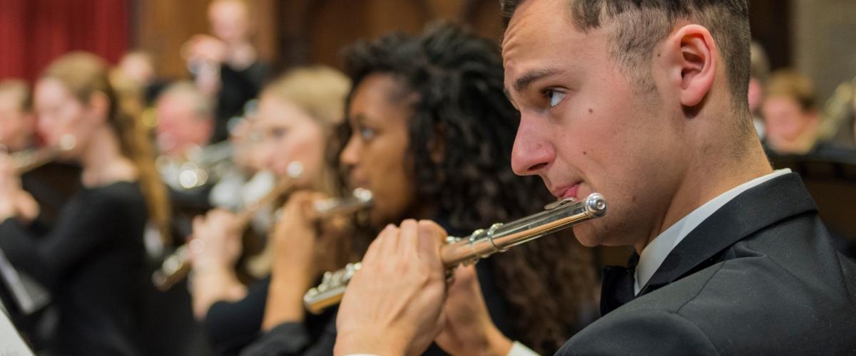 Close up of CWRU Symphonic Winds ensemble