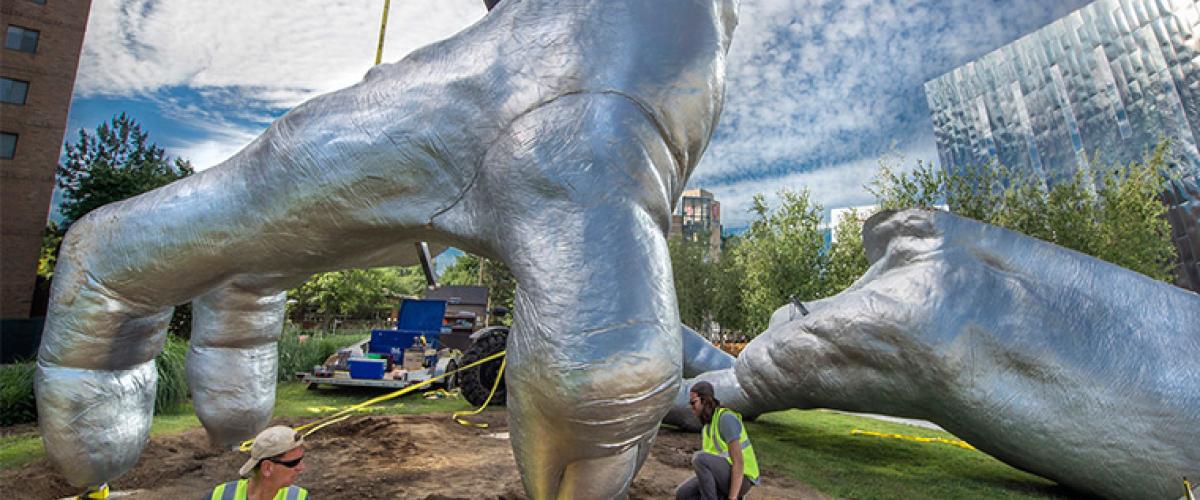 Judy's Hand Pavilion arrives at Toby's Plaza as part of