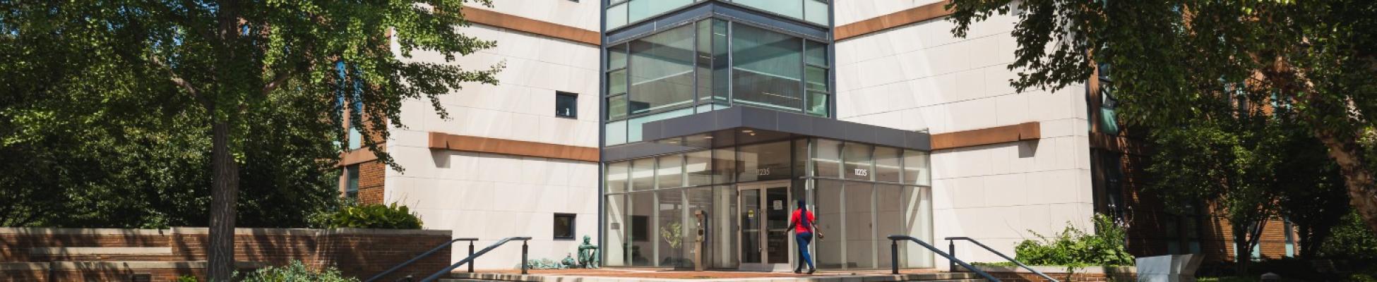 Exterior shot of the Mandel School building.