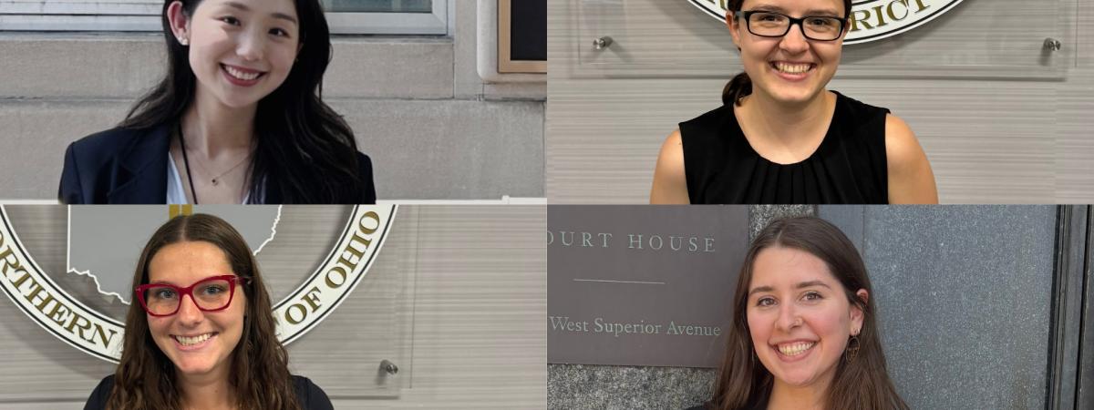 Compilation photo of Sarah Park, Angelina Booher, Molly Fank and Emma Baughman.