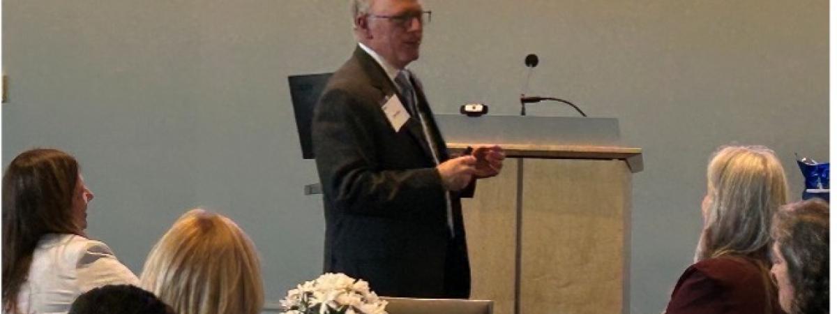 Tom King gave the 40th Dickerson Lecture on Apr. 21