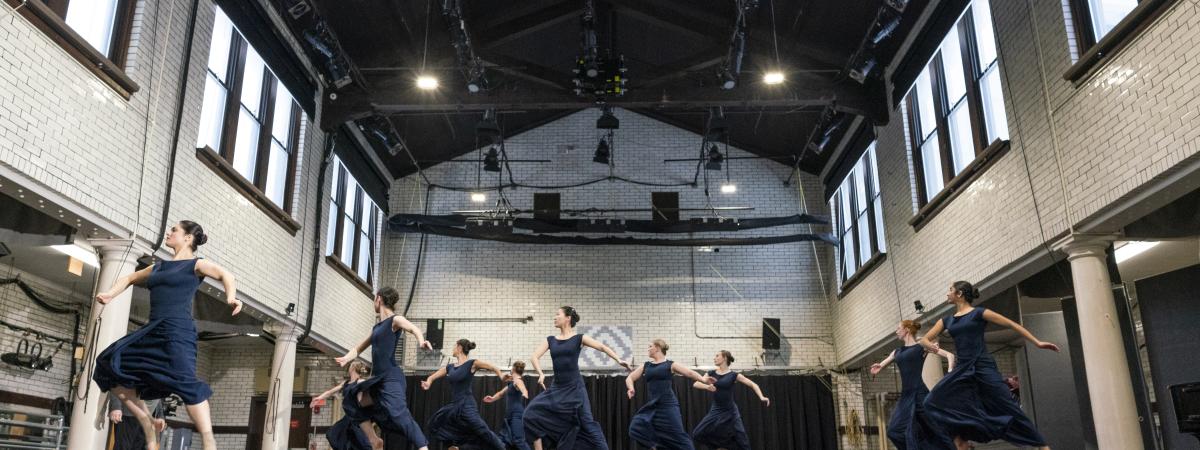 CWRU dancers rehearsing "Steps in the Stree"