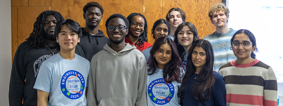 A group of E-Week participants pose for a group photo