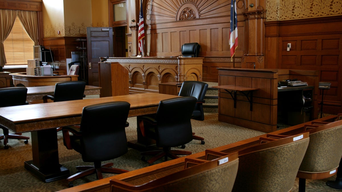 An empty courtroom
