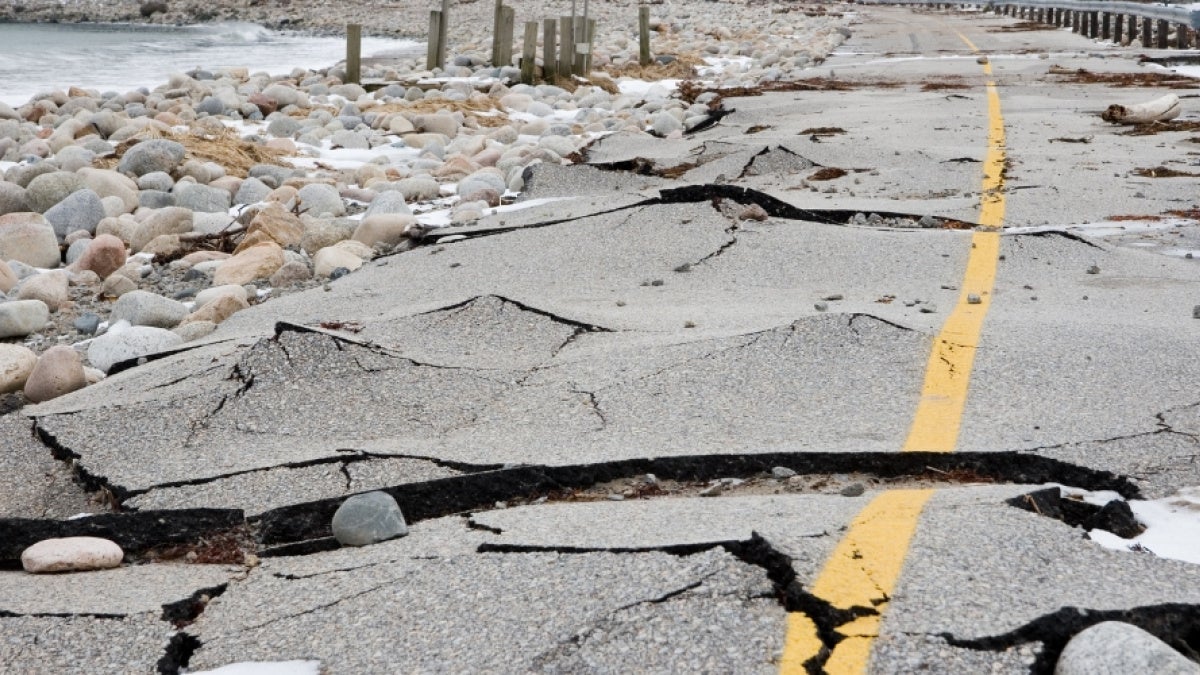 deteriorating road