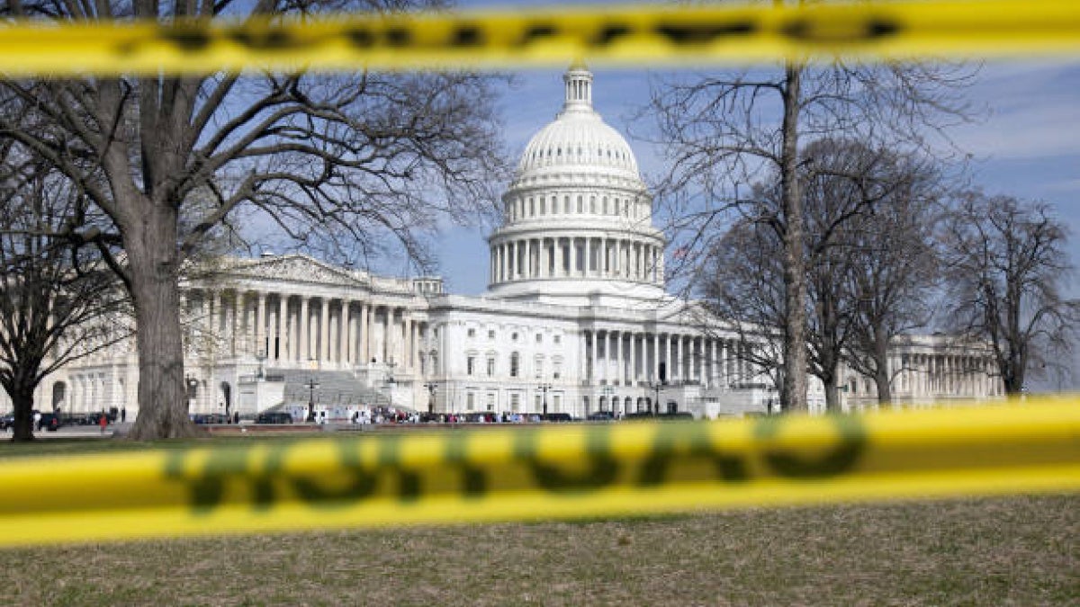 Image of the US capital during during government shutdown