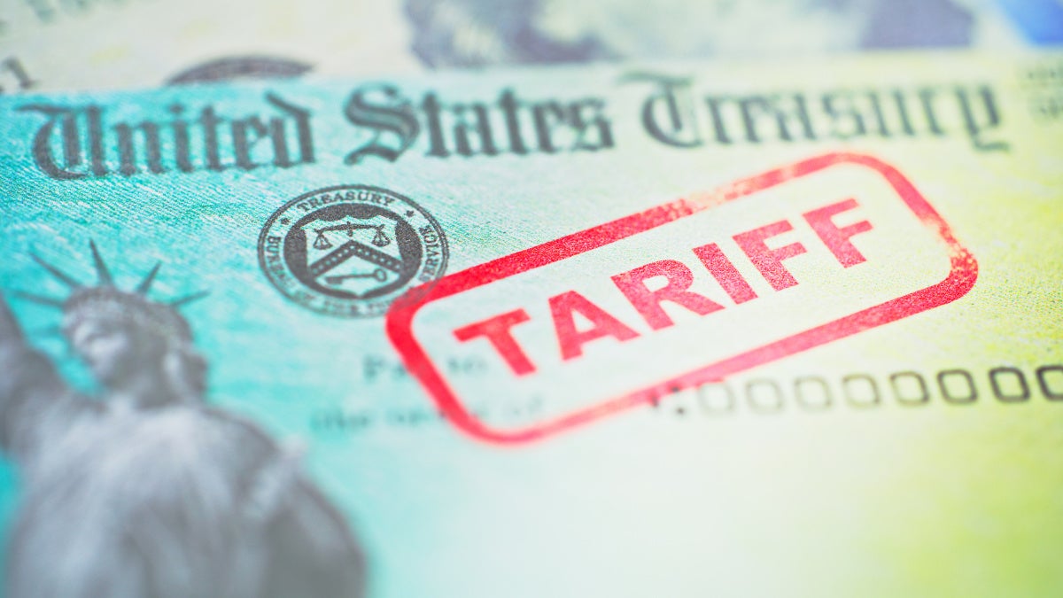 image of United states treasury document with a "tariff" stamp