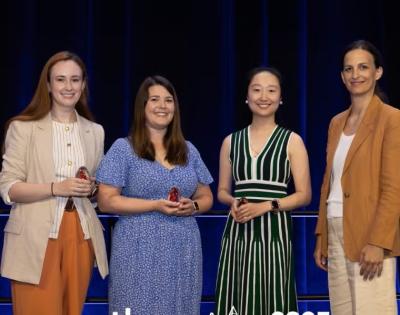 Xu Han with other recipients of the 2025 Fundamental Research Career Development Awards by the International Society on Thrombosis and Haemostasis.