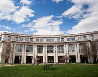 An exterior shot of the Kelvin Smith Library building