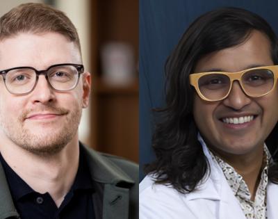 Compilation photo of Zachary Woods and Vikas Gampa.