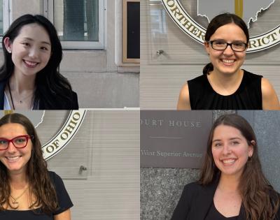 Compilation photo of Sarah Park, Angelina Booher, Molly Fank and Emma Baughman.