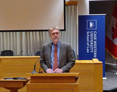 Roger Colinvaux presenting the Norman Sugarman Lecture at the CWRU School of Law