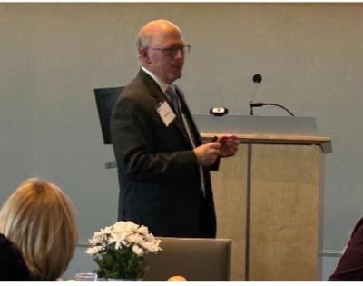 Tom King gave the 40th Dickerson Lecture on Apr. 21