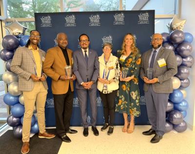 MSASS 2025 Alumni Award Winners (From left: Donovan Young, Oliver Gross, Dexter Voisin, Ellen Coleman, Rebecca Kodysh, Cecil Lipscomb)