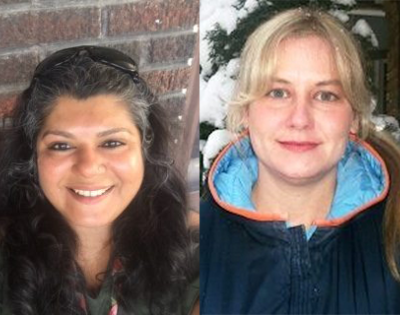 Headshots of Ananya Dasgupta and Megan Swihart Jewell
