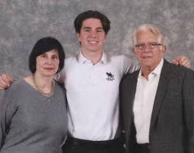 Anita and Bob Smialek with their grandson, Pierre-Andre Geoffrion