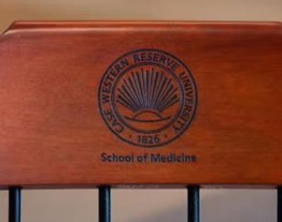 Close-up of a School of Medicine chair